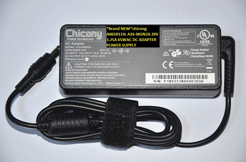 *Brand NEW*20V 3.25A chicong A16-065N2A A065R133L 65W AC DC ADAPTER POWER SUPPLY